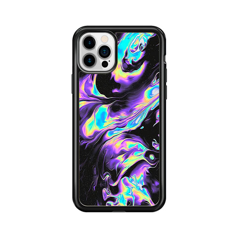 Abstract Colour Metalic Of Purple 2D Jelly Softcase