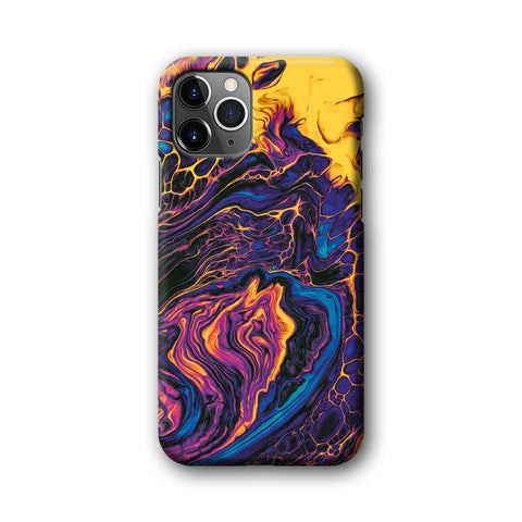Abstract Colour Purple Yellow Combination 3D Hardcase Phone Case