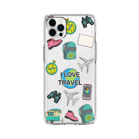 Wallpaper I Love Travel Softcase Clear